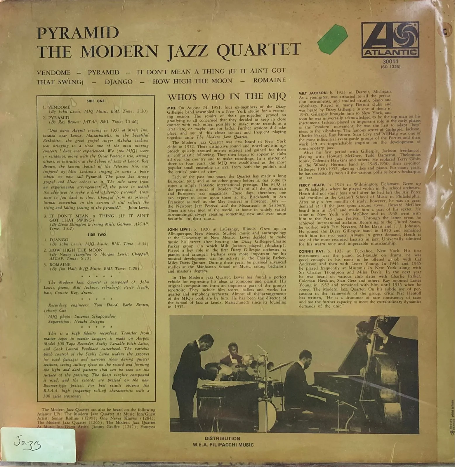 The Modern Jazz Quartet – Pyramid