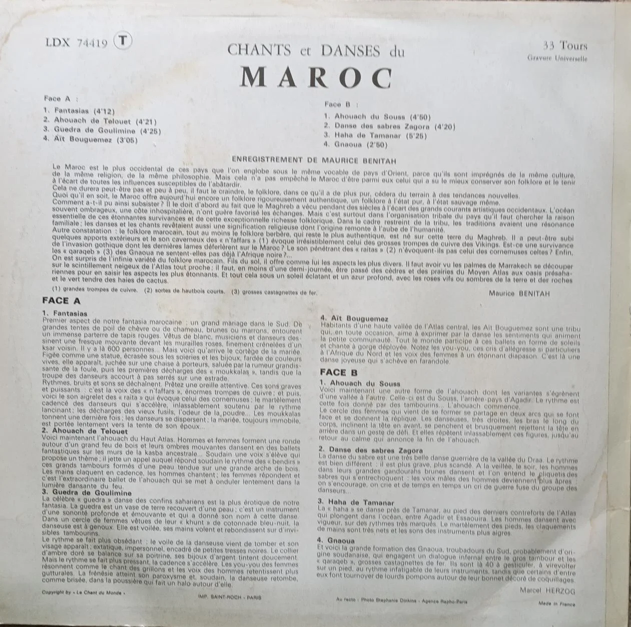 Chants Et Danses Du Maroc
