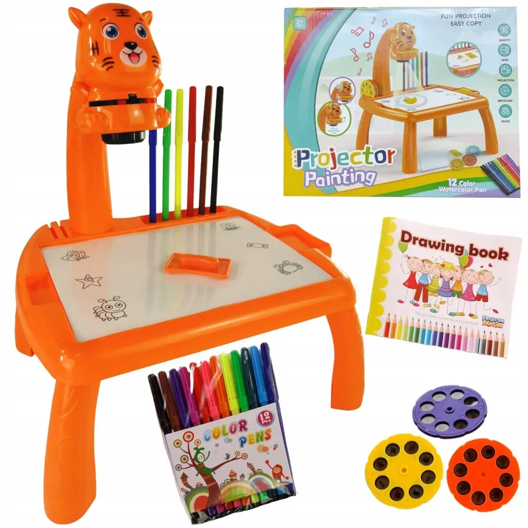 مجموعة الرسم والتلوين مع جهاز عرض