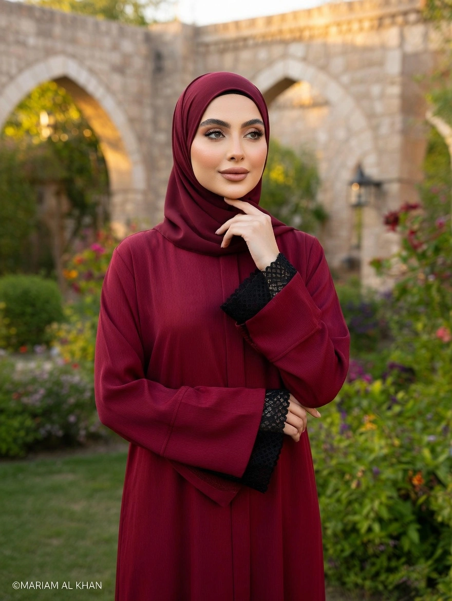 عباية بأكمام دانتيل