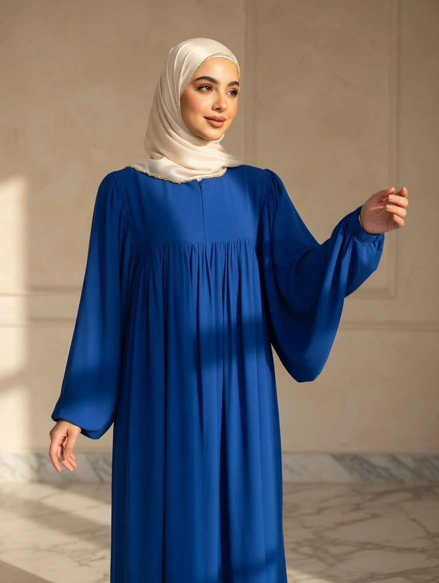 عباية بأكمام فاخرة واسعة