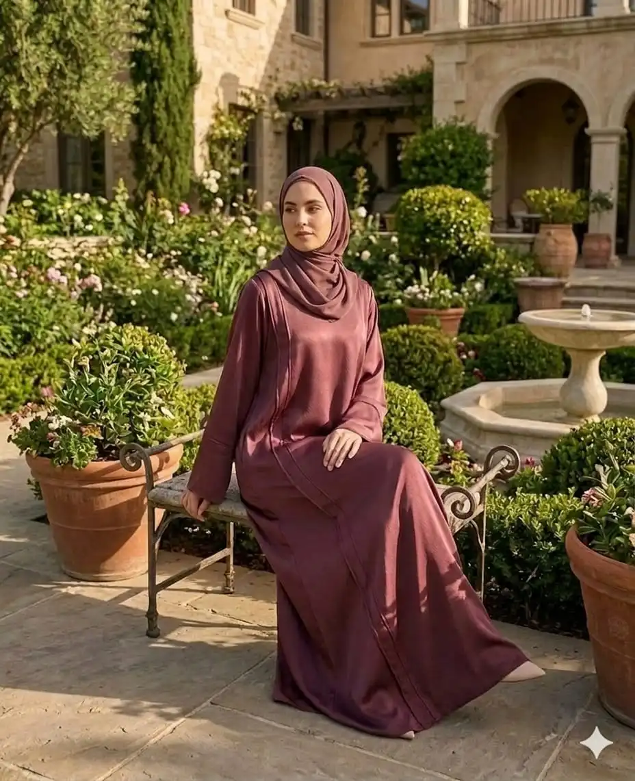 عباية أنيقة بقماش كريب زووم