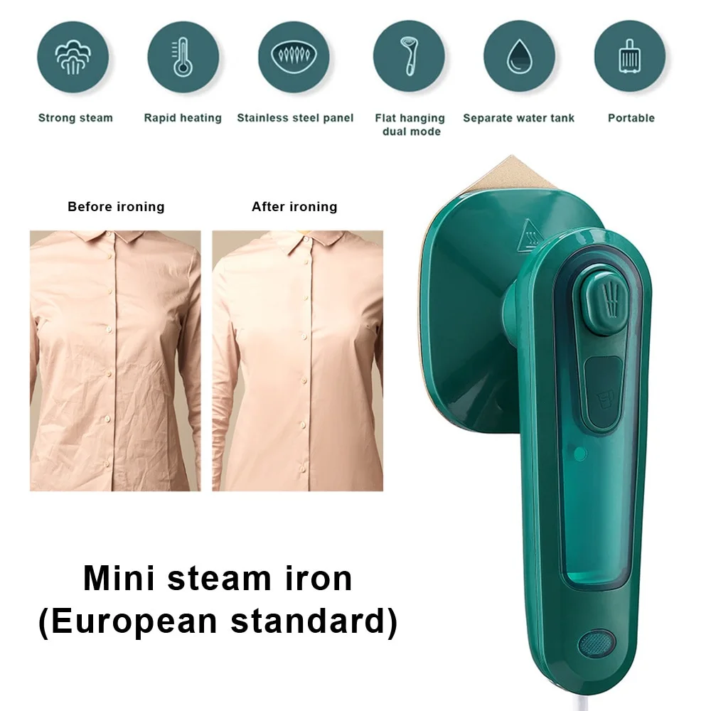 مكواة ملابس كهربائية محمولة للمنزل والسفر ، مكواة ملابس كهربائية صغيرة ، تسخين سريع ، 220 فولت