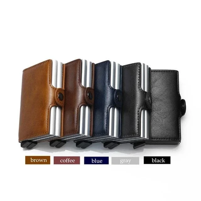 2x حامل بطاقة الائتمان الألومنيوم مع RFID لحماية بطاقاتك