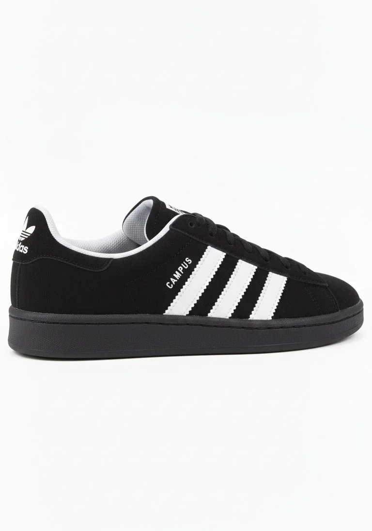 Sneaker Classique Unisexe Adidas Campus – Cuir Suédé Noir / Semelle Gomme