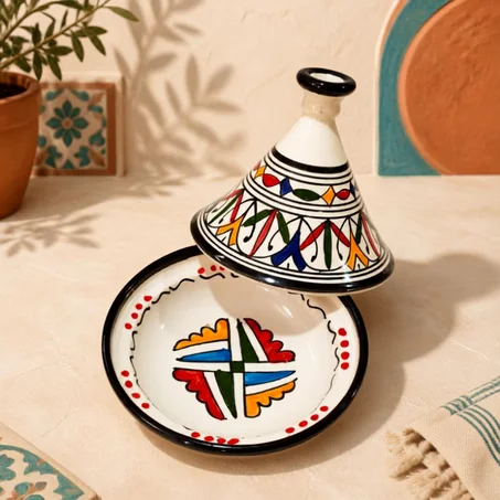 🏺 طاجين صغير مزخرف يدوياً