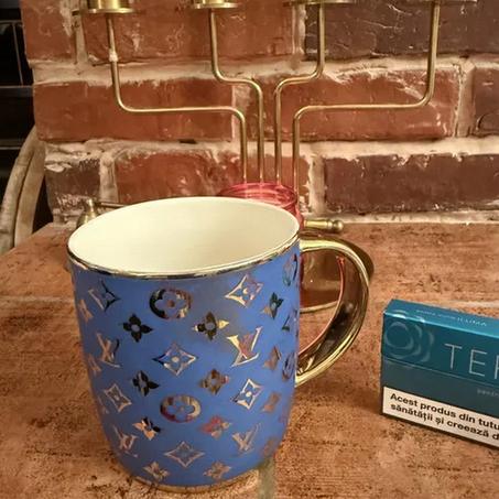 كوب قهوة سيراميك مطلي بالذهب والفضة، كوب دائري معزول بسيط على الطراز الأوروبي، كوب شاي متعدد الأغراض قابل لإعادة الاستخدام للإفطار والعصير والماء والشاي بعد الظهر، للاستخدام في جميع المواسم -