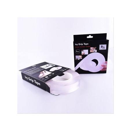 شريط لاصق مزدوج الجوانب قابل لإعادة الاستخدام للتخزين بطول متر واحد