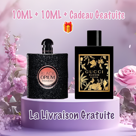 10ML Black Opium edu + 10Ml GUCCI Bloom parfum + Cadeau + Livraison Gratuite