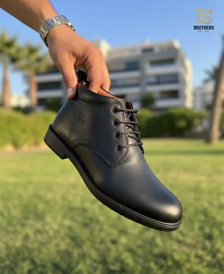 حداء رجالي جلدي 100%  فاخر بتصميم أنيق