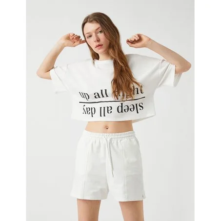 HAUTS DE PYJAMAS FEMME - BLANC ECRU