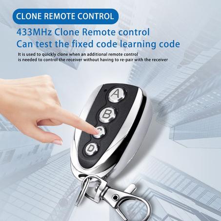 Télécommande Universelle 433 MHz – 4 Boutons (A, B, C, D)