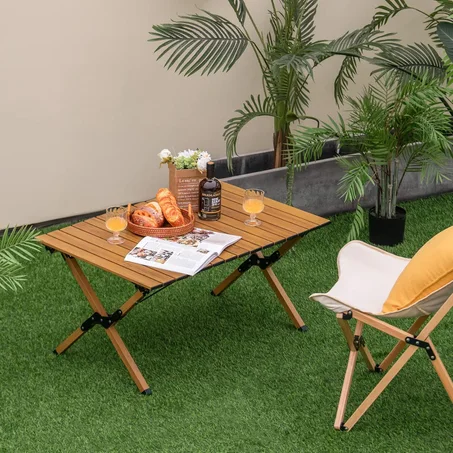 طاولة تخييم خشبية قابلة للطي Camping Table