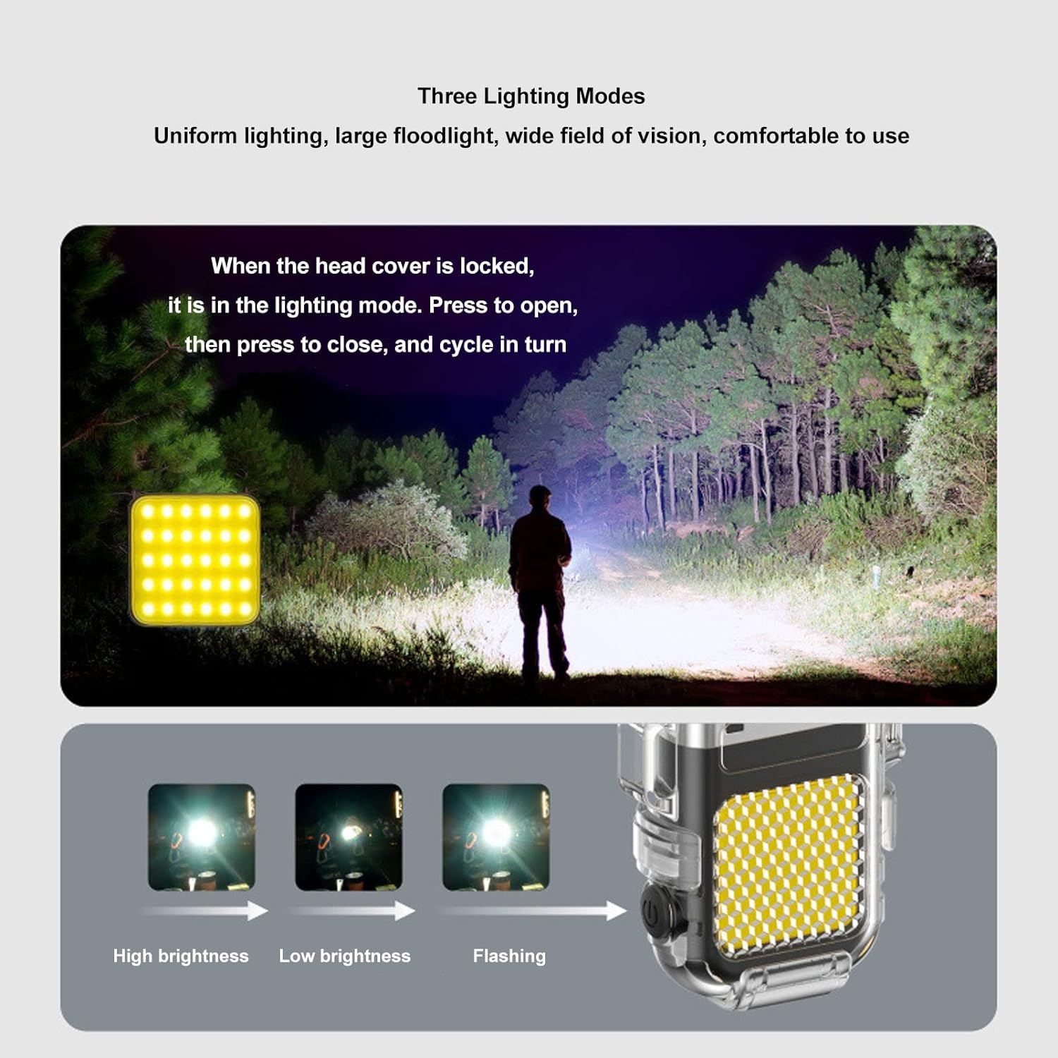 مصباح - ولاعة ضوء اللهبات LED