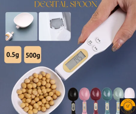 Échelle de cuillère de cuisine écran LCD mesure numérique poids électronique balances de grammes