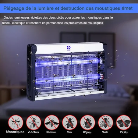 Lampe anti-moustiques électrique UV 20W – 110V/220V (365 nm)