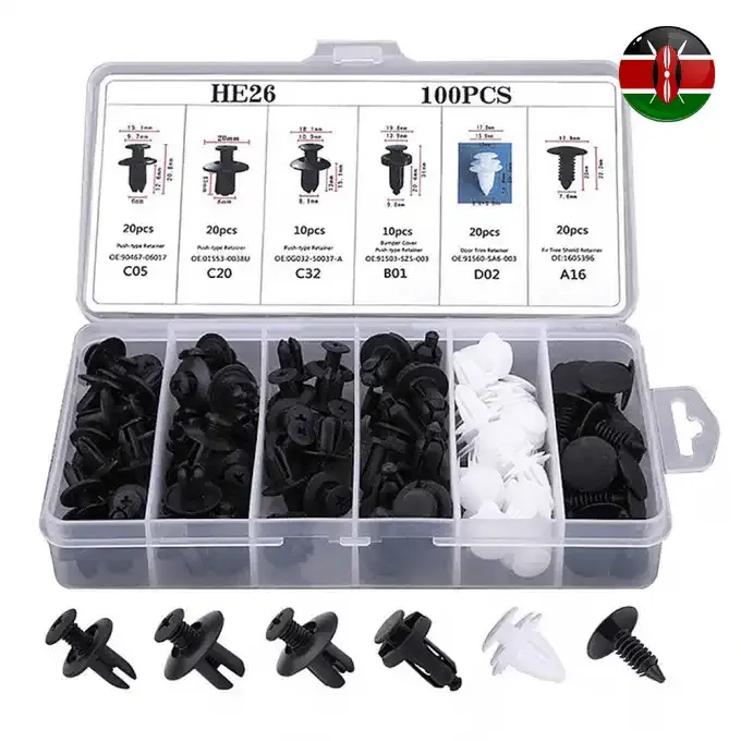 Car Fastener Kit - 100pcs Mixed Auto Fasteners
