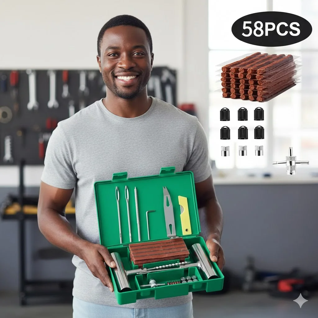🛠️ NOOGUI Tire Repair Kit – Quick Solution for Punctures and a Money-Saving Method! 🚗💸
