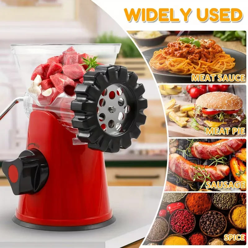🥩🔥 4-in-1 Manual Meat Grinder & Sausage Maker – Fresh, Healthy Food in Minutes! 🥄💪