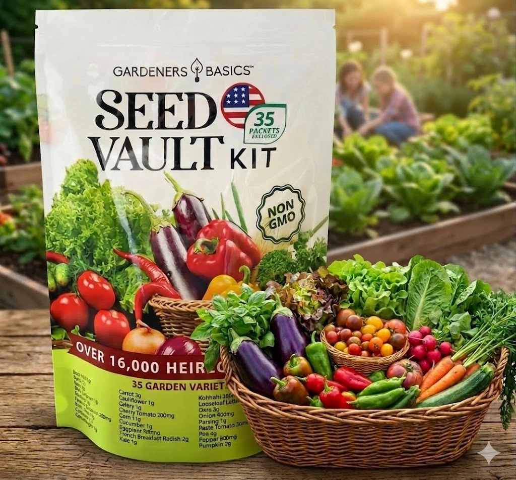 🌱 Grow Your Own Vegetables – 35 Varieties Survival Seed Kit – Feed Your Family Anytime!