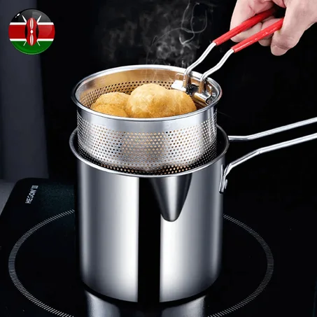 🍟 Fry Like a Pro at Home! 🔥 Safe, Economical & Versatile Stainless Steel Deep Fryer 🧑‍🍳✨