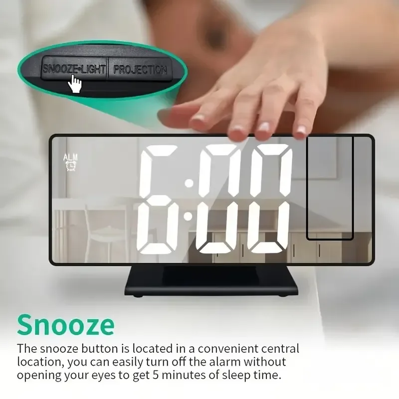 🕒 TDOO Digital Projection Alarm Clock – More Than Just a Clock!