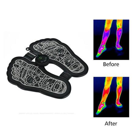 بساط تدليك القدم إي إم إس لتخفيف الآلام القابل لإعادة الشحن.