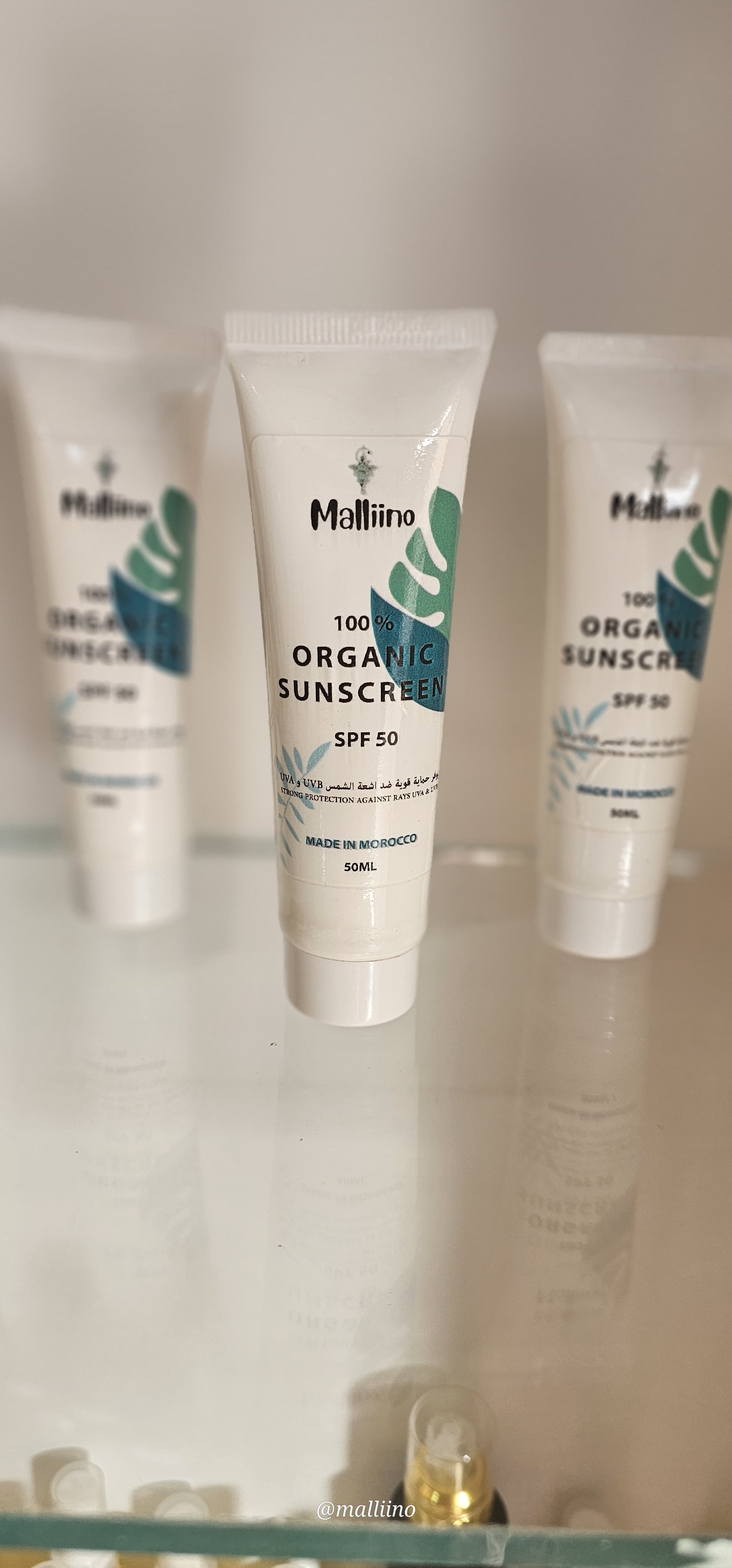 Malliino – واقي شمس عضوي  SPF 50