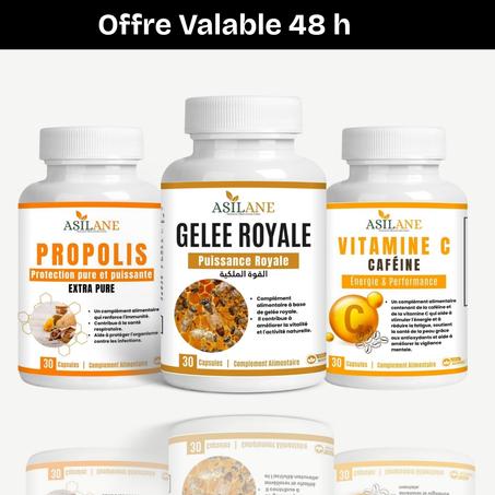 Pack Gélee Royale + Propolis +Vitamine C Cafiéne