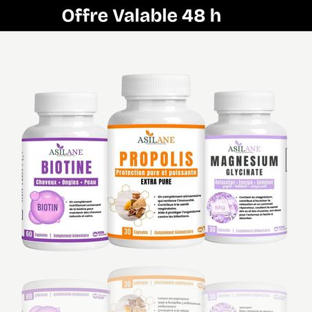 Pack Propolis + Magnésium + Biotine