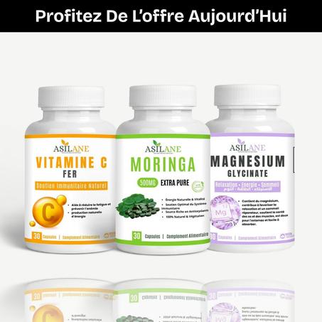Pack Vitamine C Fer + Moringa +Magnésuim