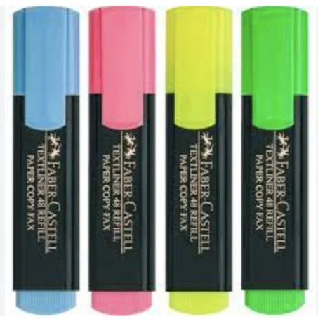 Pochette fluorescent faber castel de 4 couleurs