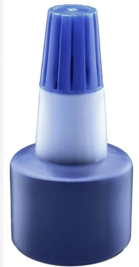 Encre à tampon bleu