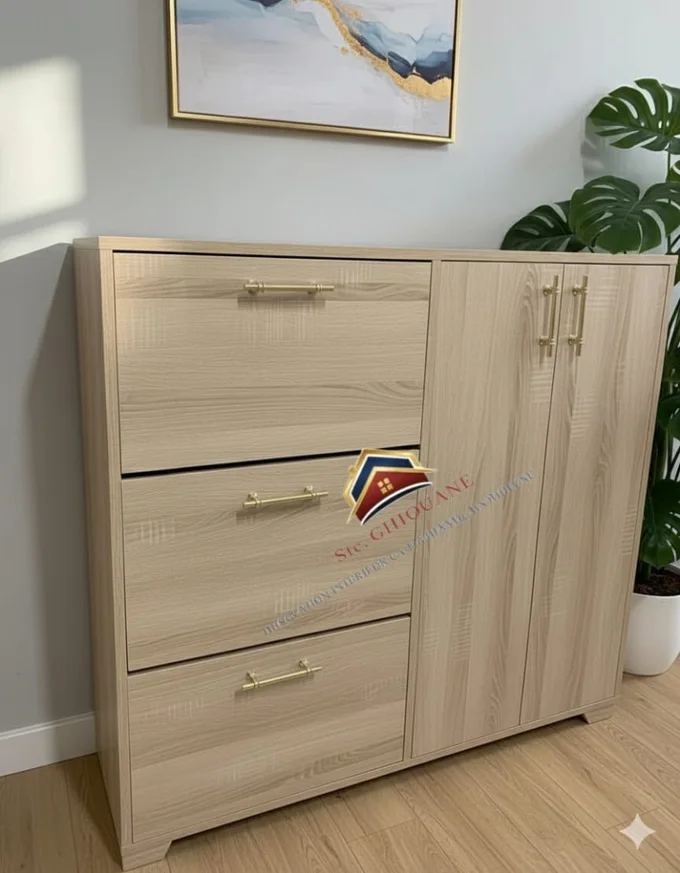 بلاكار أحذية عصري – تصميم أنيق وخشب MDF عالي الجودة