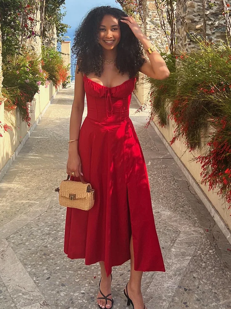 Floral Midi Corset Dress