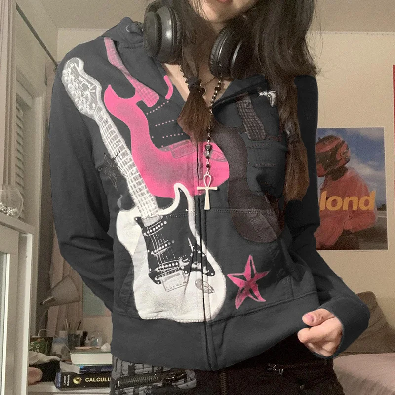 Electric Guitar Print Hoodie