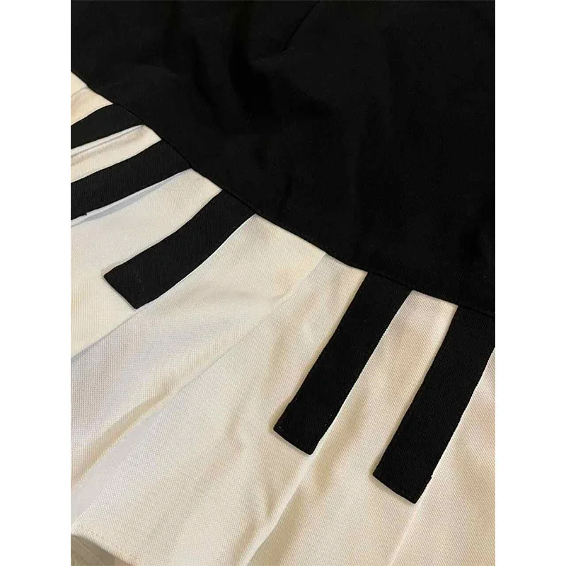 Retro Black And White Piano Design Skirt