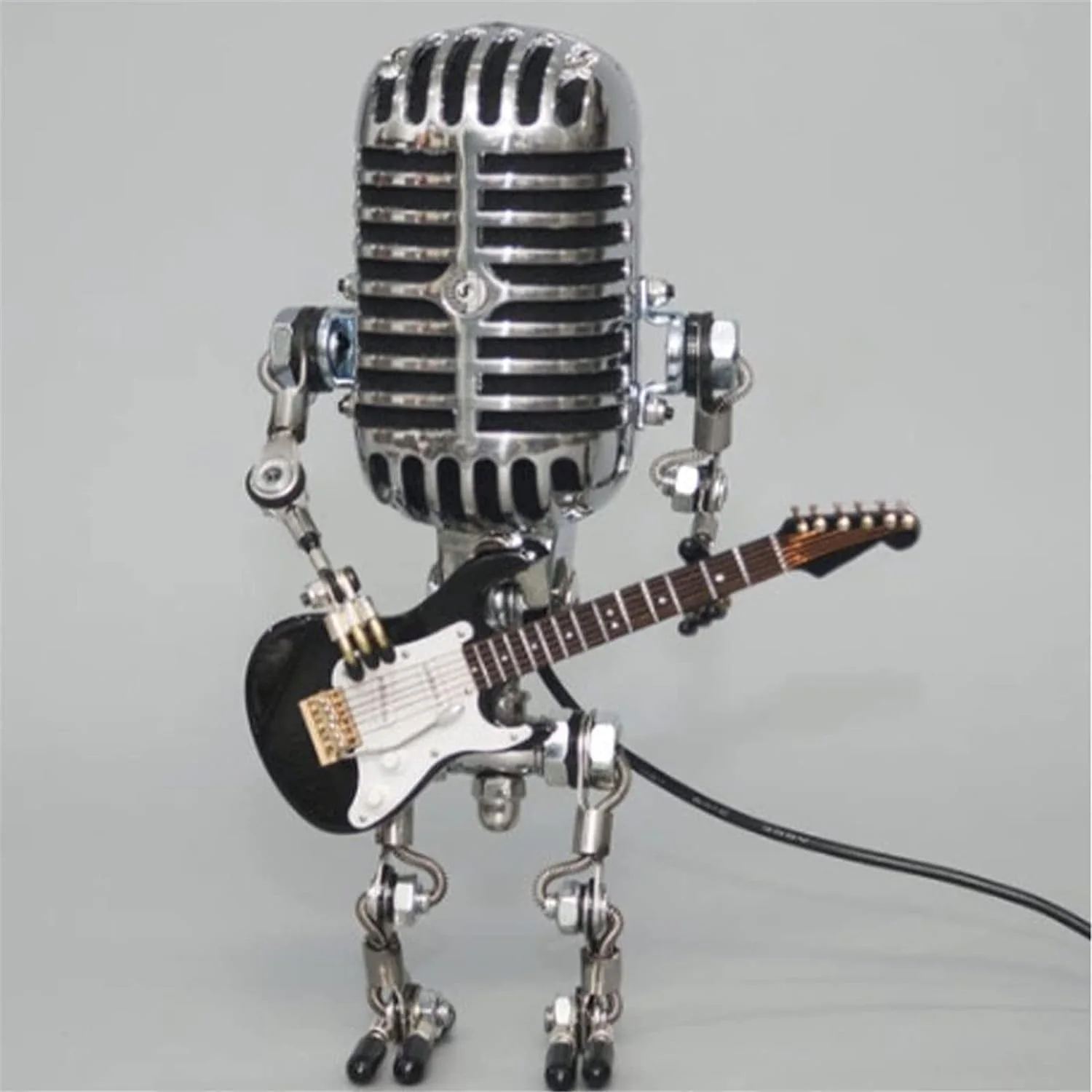 Vintage Microphone Guitar Lamp