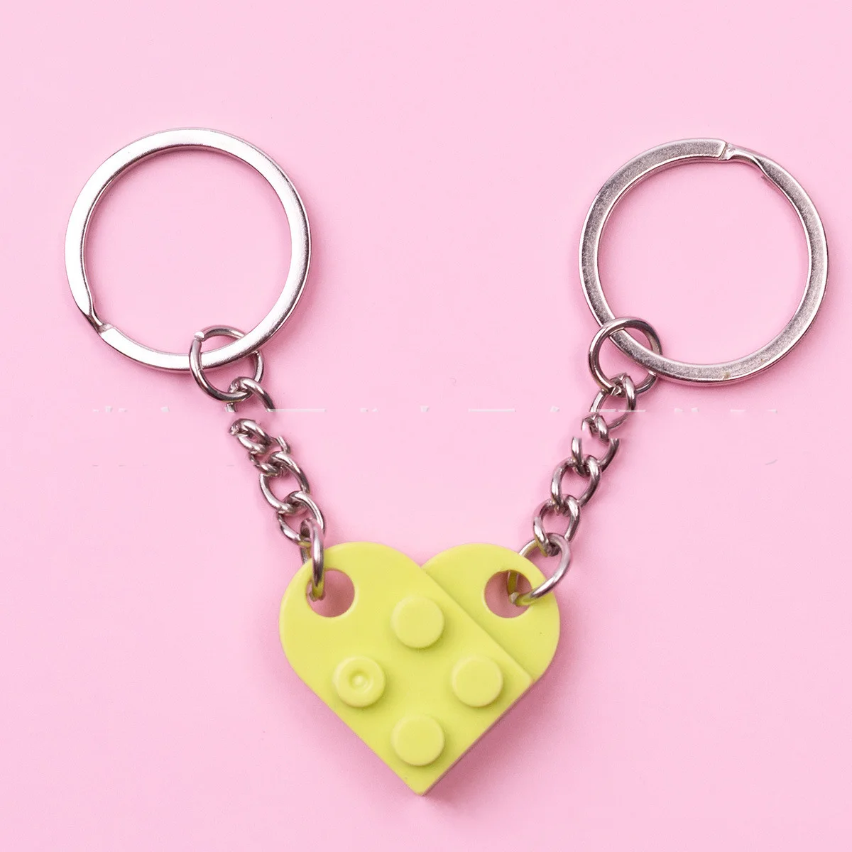 Couple Heart Keychain Set – “You Complete Me” Gift