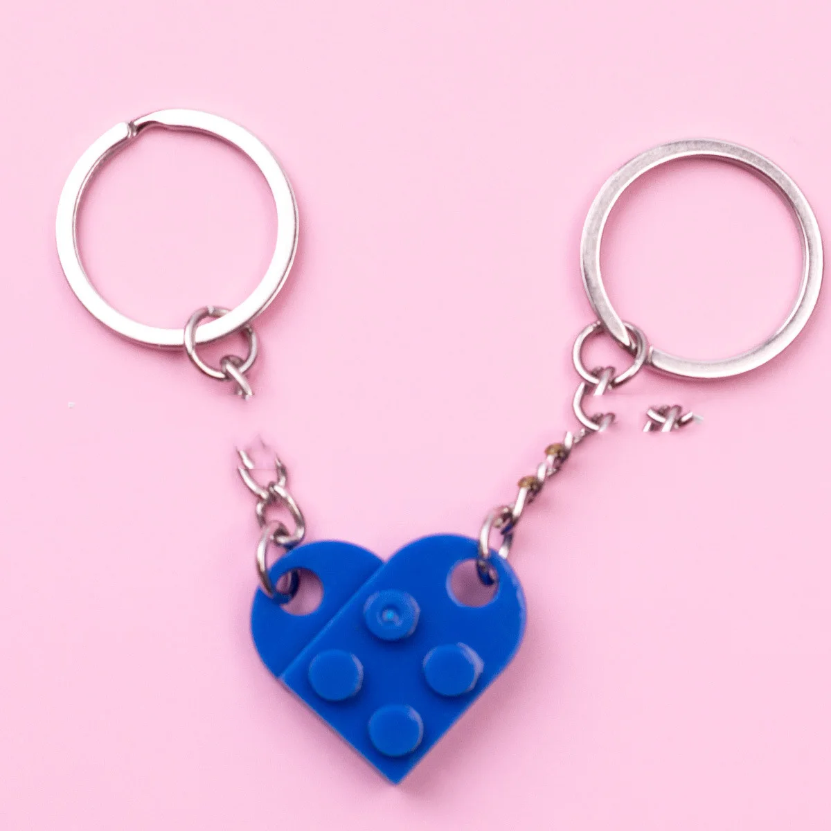 Couple Heart Keychain Set – “You Complete Me” Gift