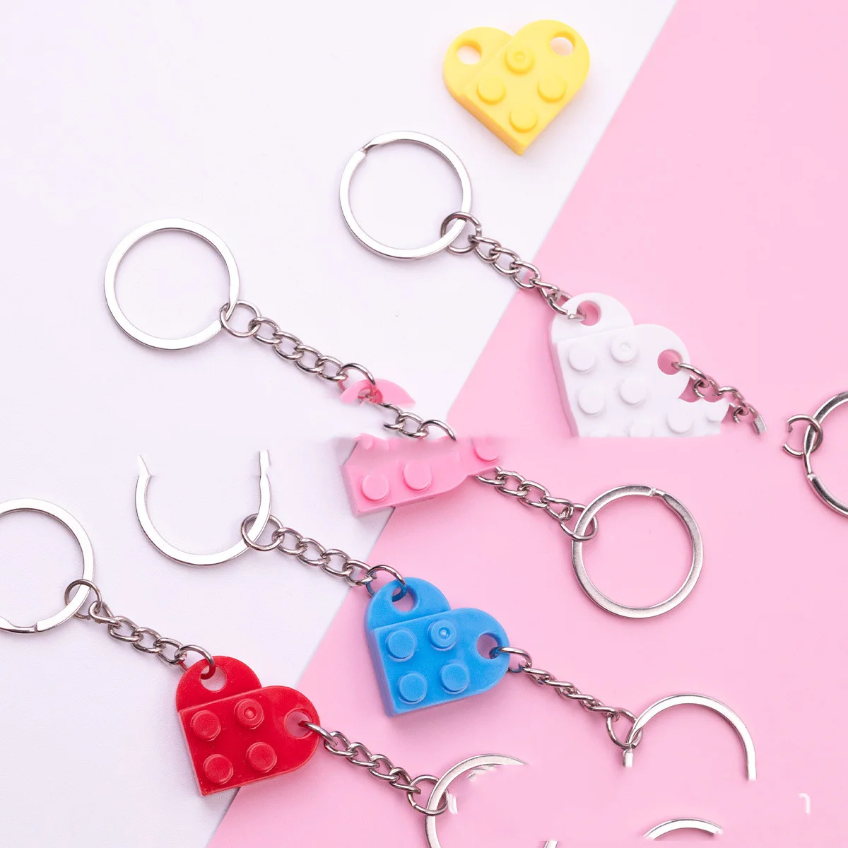 Couple Heart Keychain Set – “You Complete Me” Gift