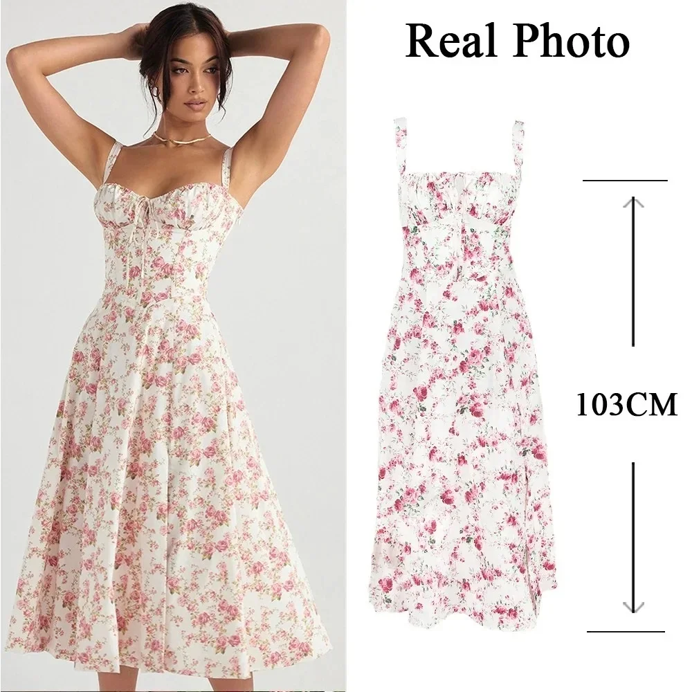 Floral Midi Corset Dress