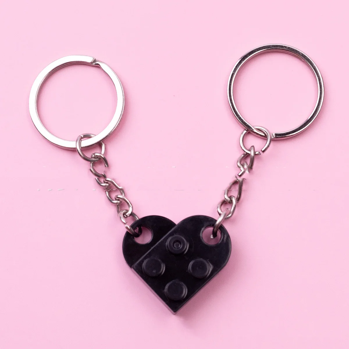 Couple Heart Keychain Set – “You Complete Me” Gift