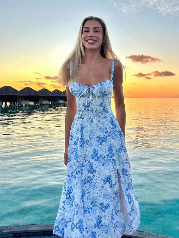 Floral Midi Corset Dress