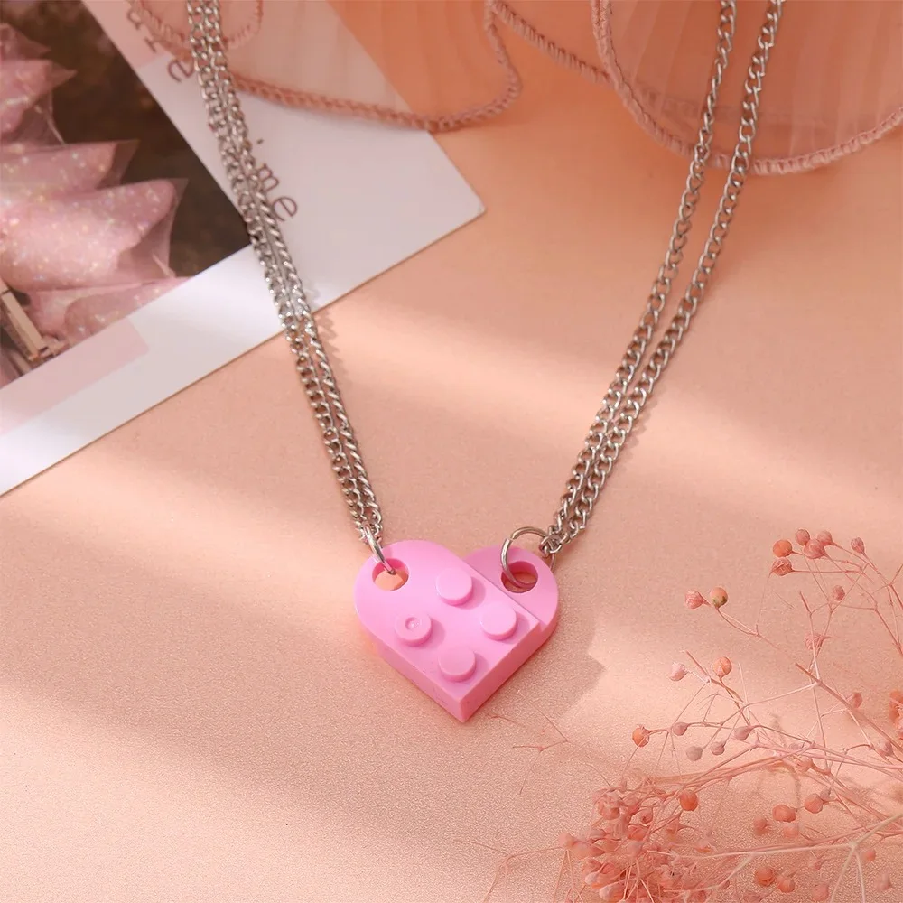 Heart Block Necklace – Minimalist Love Pendant