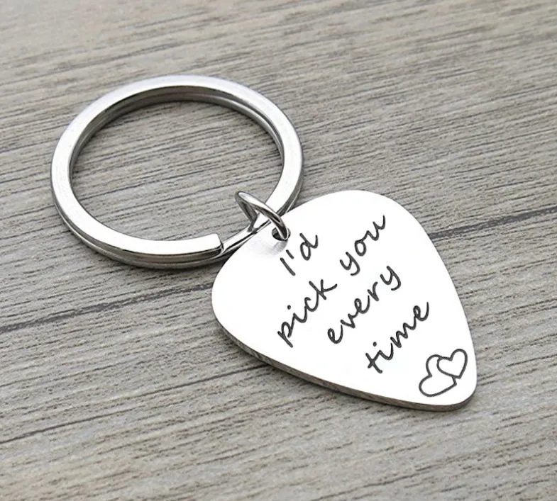 I Couldn't Pick A Better Friend keychain guitar pick