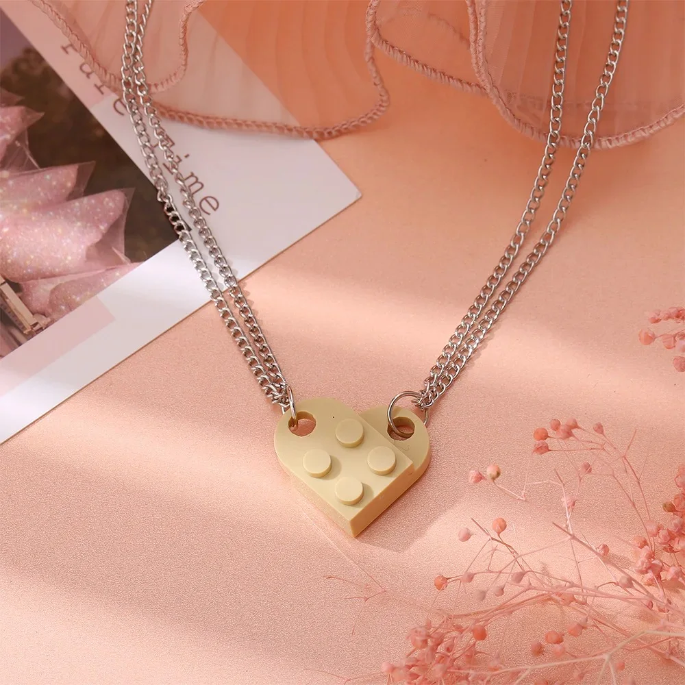 Heart Block Necklace – Minimalist Love Pendant