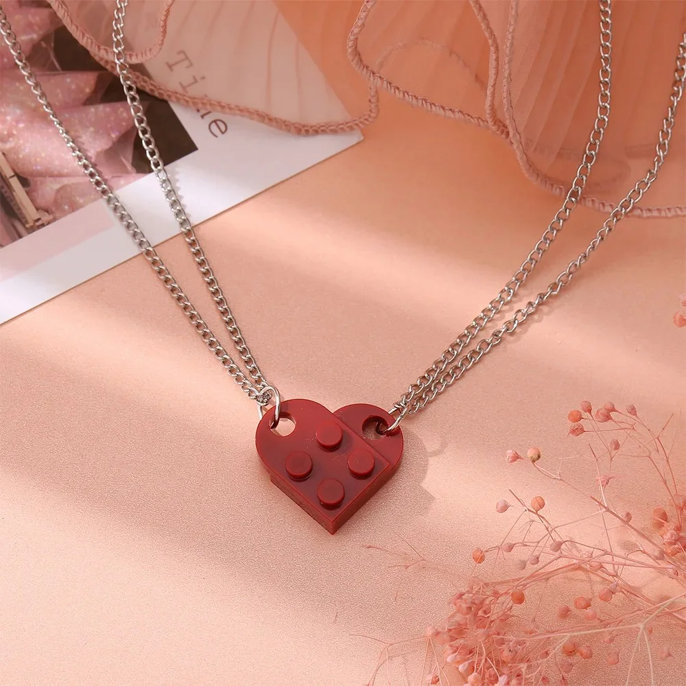 Heart Block Necklace – Minimalist Love Pendant