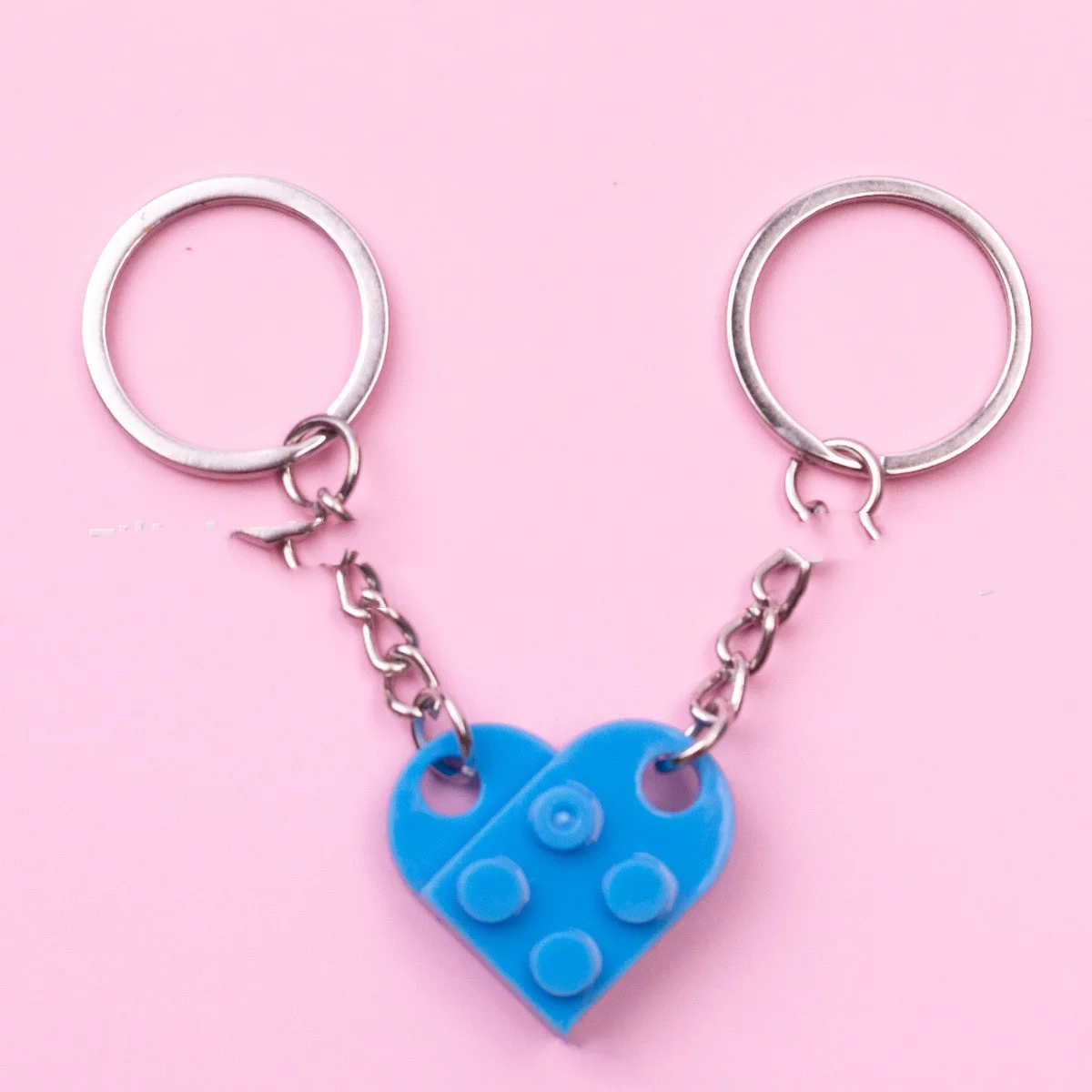 Couple Heart Keychain Set – “You Complete Me” Gift
