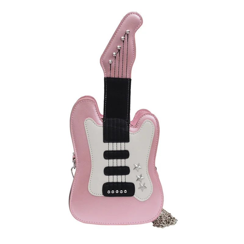 Guitar-Shaped Shoulder Bag